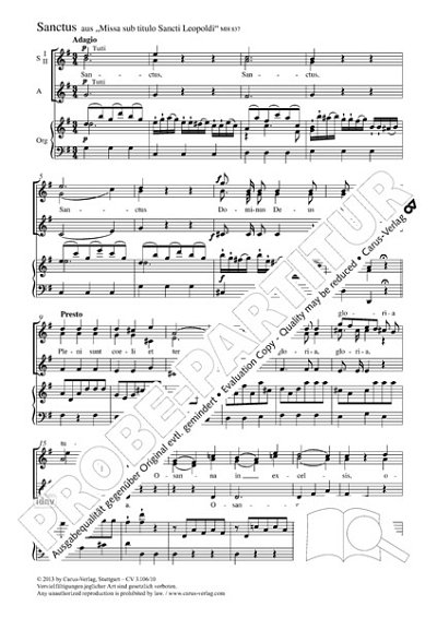 DL: M. Haydn: Sanctus G-Dur MH 837 (1805), FchOrg (Part.)