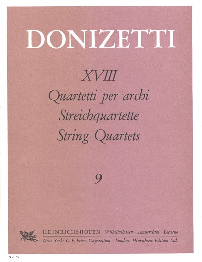 G. Donizetti: Streichquartett Nr. 9 d-moll, 2VlVaVc (Stsatz)