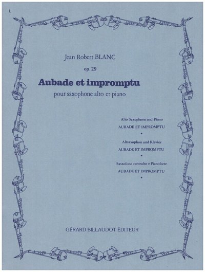 Aubade Et Impromptu Opus 29, ASaxKlav