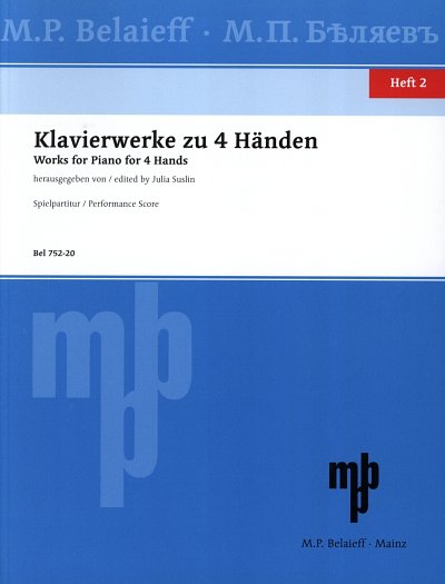 J. Suslin:  Klavierwerke zu 4 Händen 2, Klav4m (Sppa+CD)