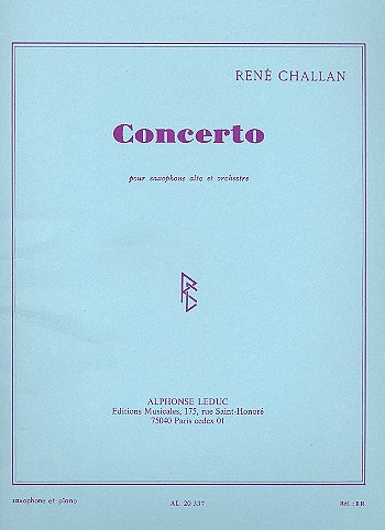 R. Challan: Concerto, ASaxKlav (KlavpaSt)