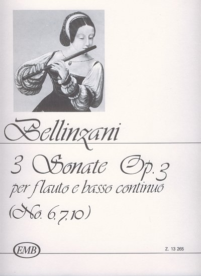 P.B. Bellinzani: 3 Sonaten op. 3, FlBc (Pa+St)