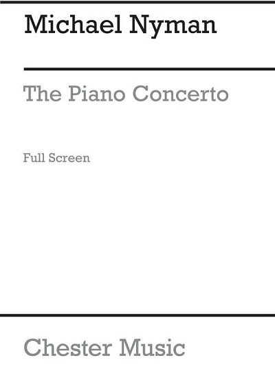 M. Nyman: The Piano Concerto In Full Score