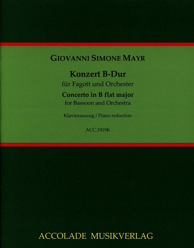 G.S. Mayr: Konzert für Fagott und Orchester , FagOrch (KASt)