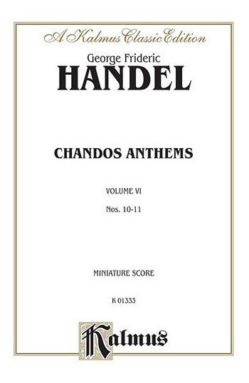 Handel Chandos Anthems 10,11S