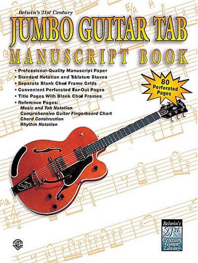 Notenblock Jumbo Guitar Tab Manuscript Book