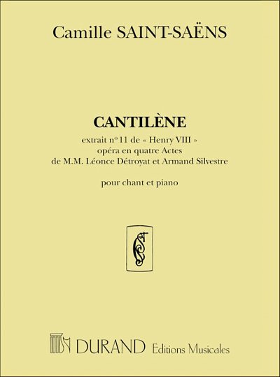 C. Saint-Saëns: Cantilene Extrait N.11 De Henry Vii, GesKlav
