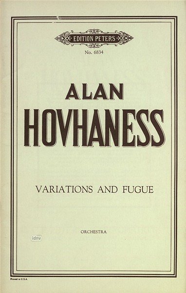 A. Hovhaness: Variationen + Fuge Op 18