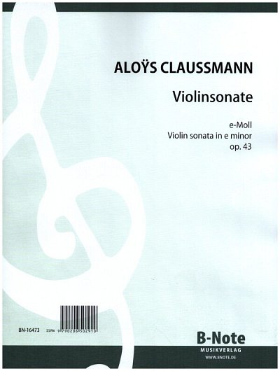 C.A. (1850-1926): Violinsonate e-Moll op., VlKlav (KlavpaSt)