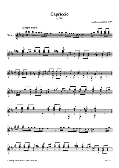 DL: L.R. Legnani: Capriccio op. 20, Nr. 5