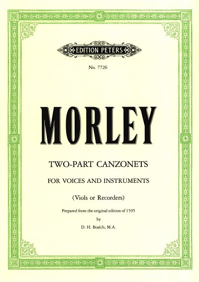 T. Morley: 21 Two-part Canzonets, 2Ges/Vl/Blo (Sppa)