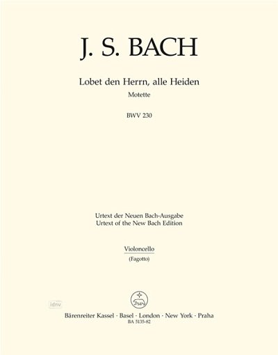 J.S. Bach: Lobet den Herrn, alle Heiden BWV, Gch4Kamo (VcFg)