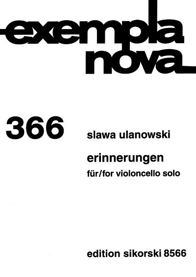 Ulanowski Slawa: Erinnerungen für Violoncello solo