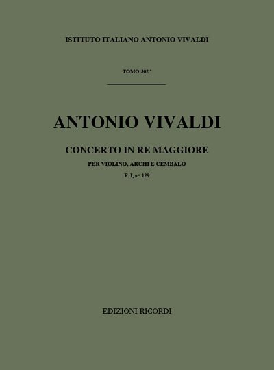 Concerto Per Violino, Archi E B.C.: In Re Rv 226 (Part.)
