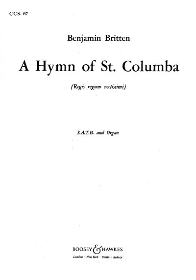 B. Britten: A Hymn Of St Columba (Chpa)