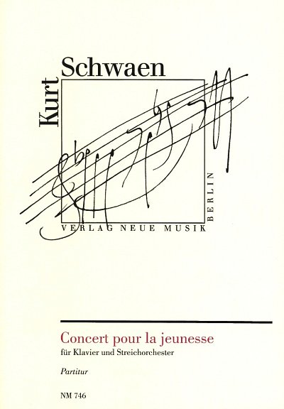 K. Schwaen: Concert pour la jeunesse, KlvStro (Part.)