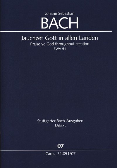 J.S. Bach: Jauchzet Gott in allen Lande , GesSTrpStrBc (Stp)
