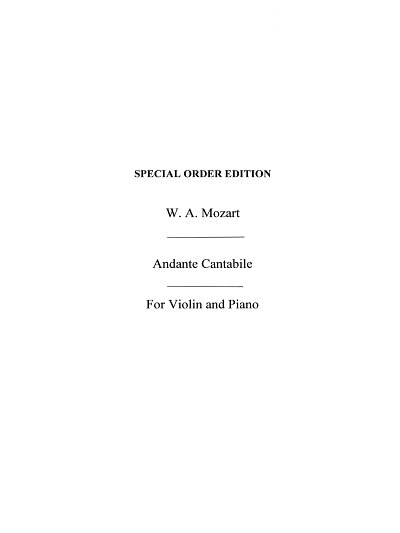 W.A. Mozart: Andante Cantabile In E Sharp, Viol