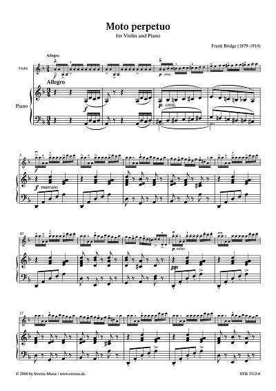 DL: F. Bridge: Moto perpetuo for Violin and Piano