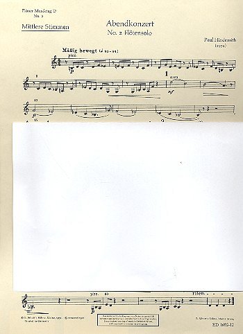 P. Hindemith: Ploener Musiktag, Floete, Streicher