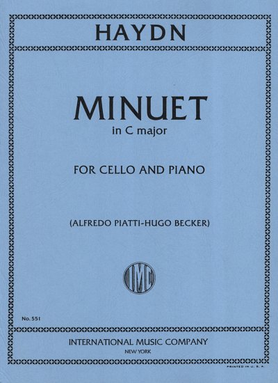J. Haydn: Minuet From Sonata In C Major (Piatti) (Bu)