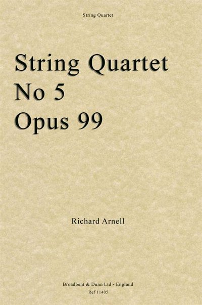 String Quartet No. 5, Opus 99, 2VlVaVc (Pa+St)