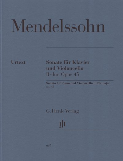 F. Mendelssohn Barth: Sonate B-Dur op. 45, VcKlav (KlavpaSt)