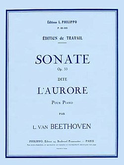 L. v. Beethoven: Sonate n°21 Op.53 L'Aurore, Klav