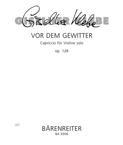 G. Klebe: Vor dem Gewitter für Violine solo op., Viol (Sppa)