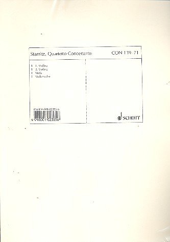 C. Stamitz: Quartetto Concertante G-Dur Concertino
