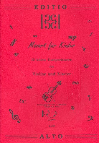 W.A. Mozart: Mozart für Kinder - 15 kleine Kompositi, VlKlav