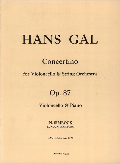 H. Gál: Concertino g-Moll op. 87 , VcStro (KASt)