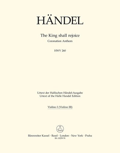 G.F. Händel: The King shall rejoice HWV 26, Gch6OrchBc (Vl1)