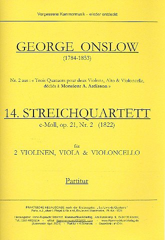 G. Onslow: Streichquartett Nr. 14 e-Mol., Streichquartett (2