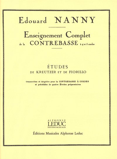 Edouard Nanny: Etudes de Kreutzer et de Fiorillo, Kb (Part.)