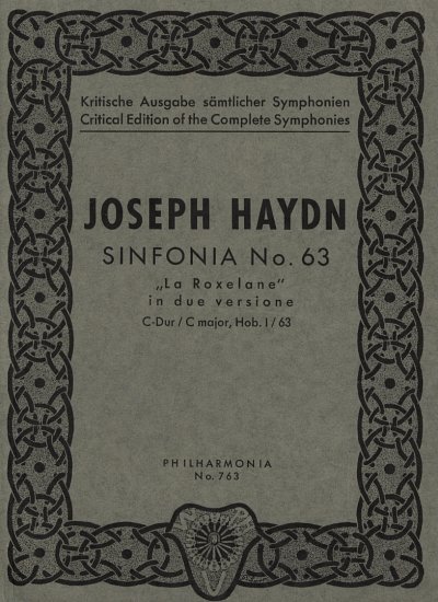 J. Haydn: Symphonie Nr. 63 Hob. I:63 