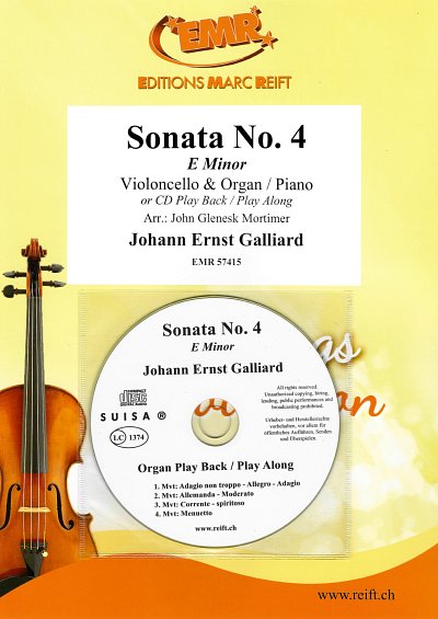 J.E. Galliard: Sonata No. 4, VcKlv/Org (+CD)