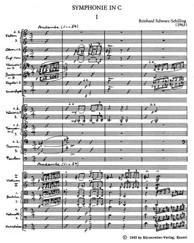 R. Schwarz-Schilling: Symphonie C-Dur (1963), Orch (Stp)