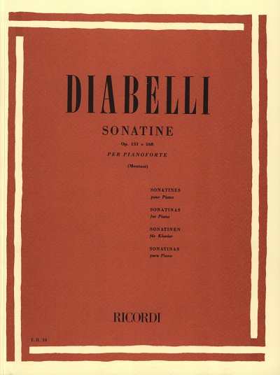 A. Diabelli: 11 Sonatine Op. 151 E Op. 168, Klav