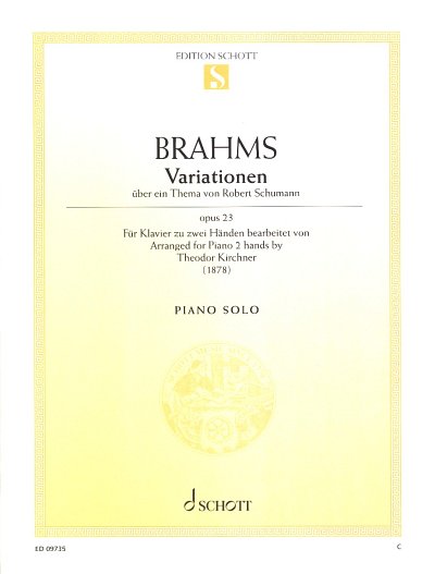 J. Brahms: Variationen über ein Thema von Robert Schum, Klav