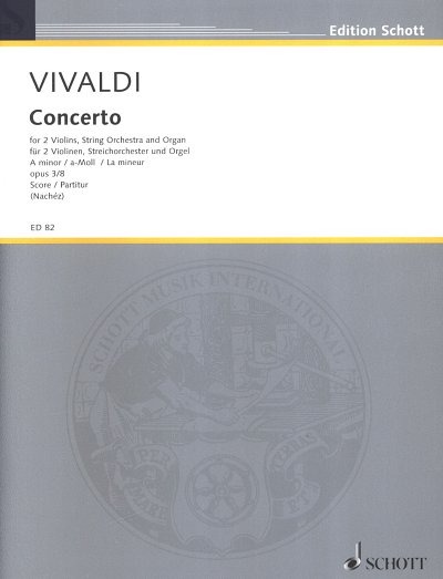 A. Vivaldi: L'Estro Armonico op. 3/8 RV , 2VlStroOrg (Part.)