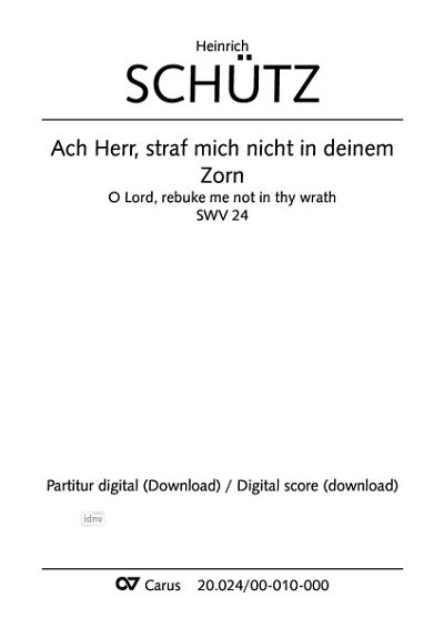 H. Schütz: Ach Herr, straf mich nicht in deinem Zorn a-Moll SWV 24 (1619)