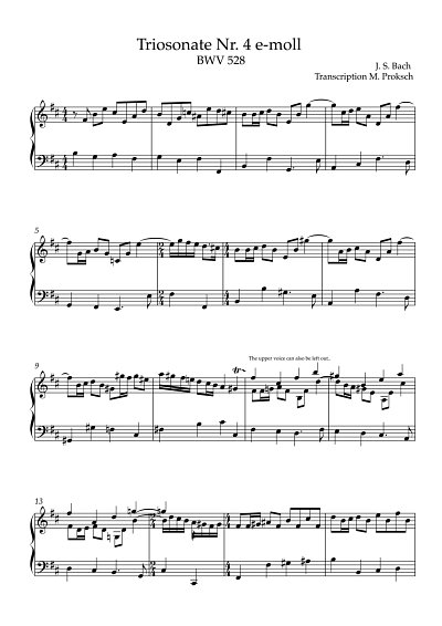 DL: J.S. Bach: Triosonate Nr. 4 e-moll (BWV 528), Klav