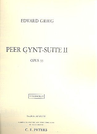 E. Grieg: Peer Gynt Suite Nr. 2 op. 55, Sinfo (Vc)
