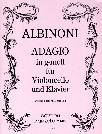 T. Albinoni: Adagio g-Moll, VcKlav (KlavpaSt)