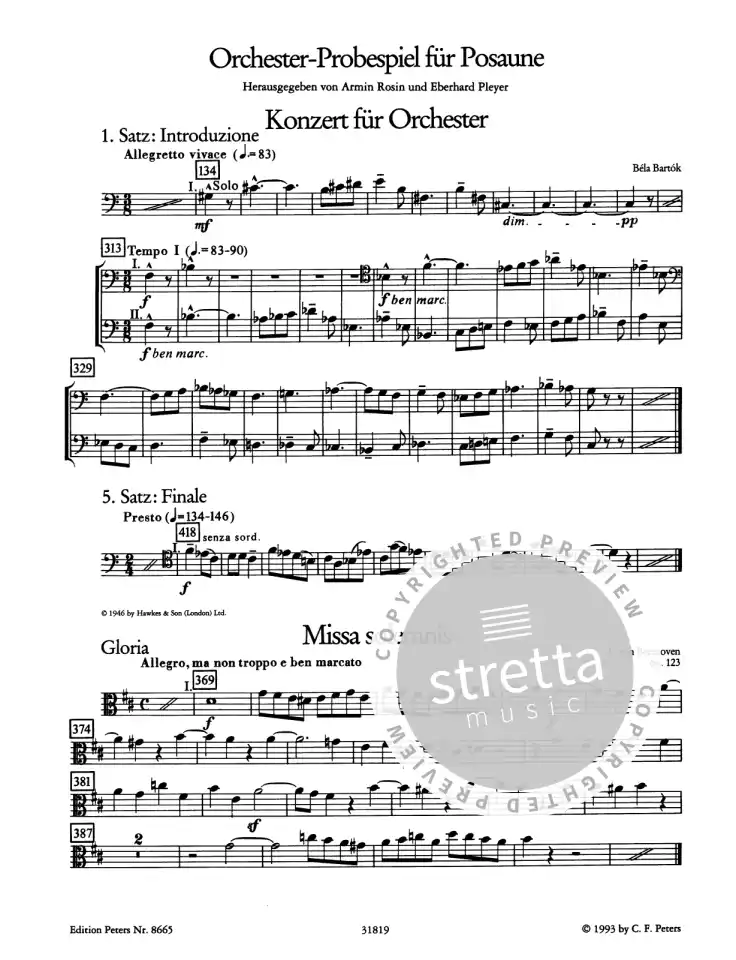 E. Pleyer: Orchester Probespiel Posaune, Pos (1)