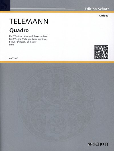 G.P. Telemann: Quadro B-Dur , 2VlVlaBc (Pa+St)