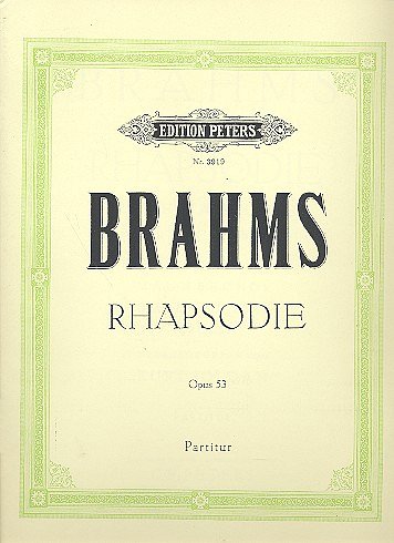 J. Brahms: Alt Rhapsodie Op 53