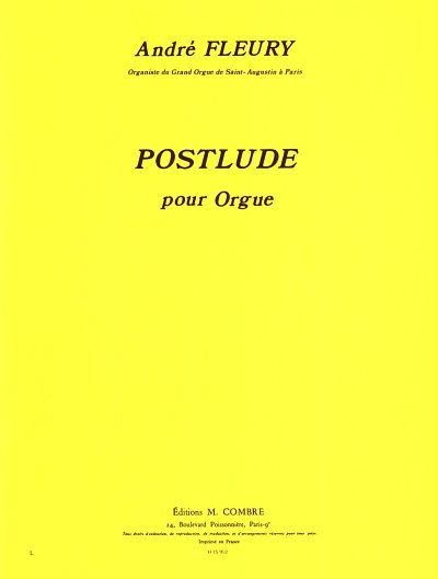 A. Fleury: Postlude, Org