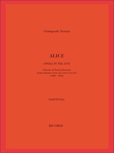 G. Testoni: Alice, GsGchOrch (Part.)